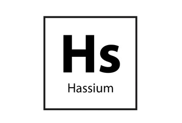 Hs - Hassium, Periodic table element