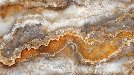 Obraz premium Elegant marble design with metallic gold and brown streaks, artistic pattern