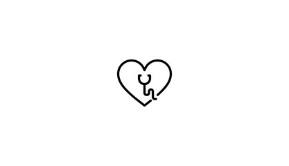 Medical illustration heart icon transparent background