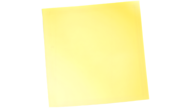 A bright yellow sticky note with a square shape, suitable for jotting down messages or reminders.