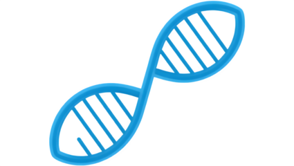 A stylized double helix symbol representing DNA, showcasing the structure that encodes genetic information.