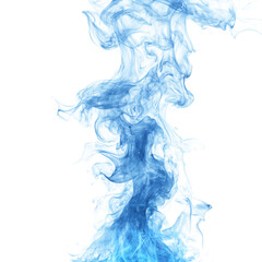 Vibrant Blue Flame Isolated on Transparent Background