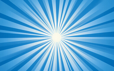 Blue rays background vector illustration. Blue sunburst background vector presentation design