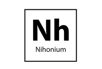 Fototapeta premium Nh - Nihonium, Periodic table element