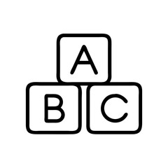 ABCs Alphabet Literacy Icon Vector Art Illustration for Education and Learning