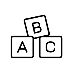 ABCs Alphabet Literacy Icon Vector Art Illustration for Education and Learning