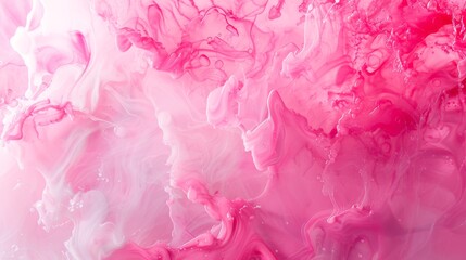 Fototapeta premium Abstract Pink and White Ink Swirls: A Serene Visual Symphony