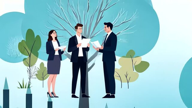 An insurance agent discusses policy options with a young couple