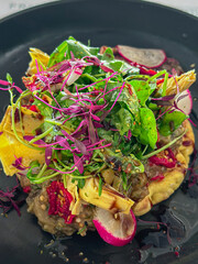 fresh vegetables on a frying pan