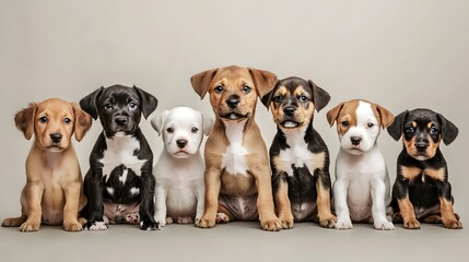 Rescued Puppies Awaiting Loving Homes in Animal Shelter