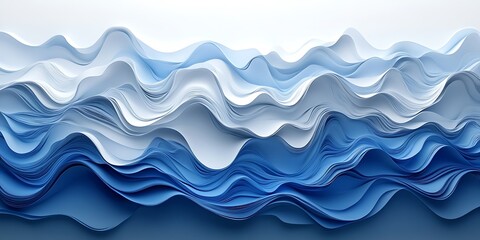 Fototapeta premium Abstract Blue Waves Background (18)