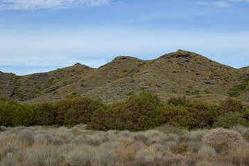 Landscape of the mountains and land. Spain.