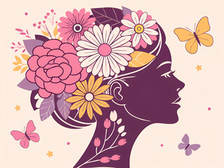 International women's day concept poster. 2025 women's day campaign  