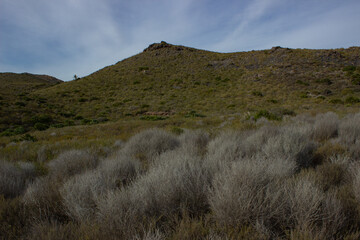 Landscape of the mountains and land. Spain.