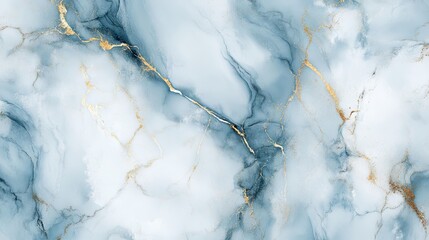 Luxury blue marble texture with gold streaks and alcohol ink design