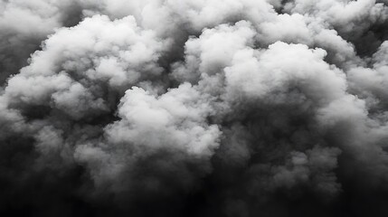 Abstract depiction of a billowing cloud of gray smoke