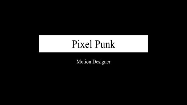 Minimal Title Animation | Pixel Punk