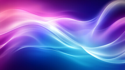 Fototapeta premium Fondo abstracto con ondas luminosas en tonos azul y rosa