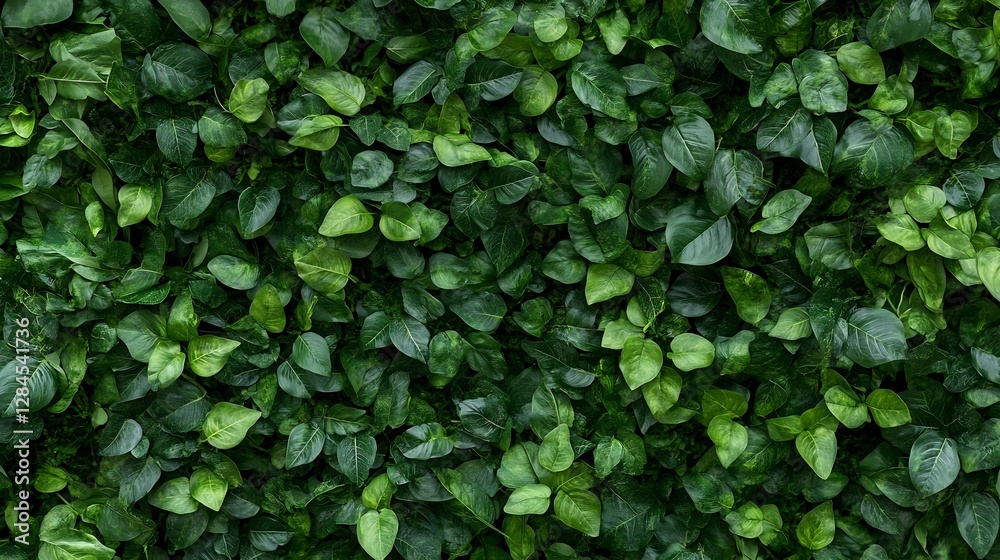 Leinwandbilder lush green leaves carpet creating a vibrant natural backdrop symbolizing growth freshness and tranqu