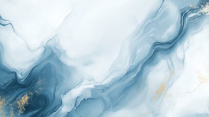 Obraz premium Elegant marble art with blue, white, and gold pattern for decor