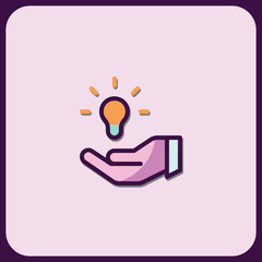 Creative Idea in Hand: Innovative Concept Icon