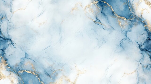 Premium blue marble background with gold metallic streaks