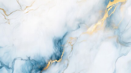 Fototapeta premium Luxury blue marble texture with gold streaks and alcohol ink design