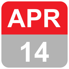 April 14 - Colorful date of the month of April