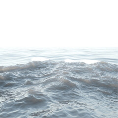 Fototapeta premium Mysterious white objects submerged in a restless sea a tranquil yet eerie scene,