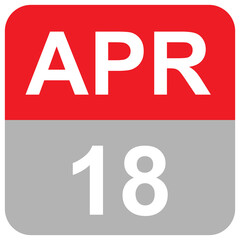 April 18 - Colorful date of the month of April