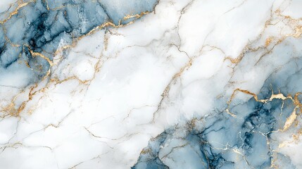 Premium blue marble background with gold metallic streaks