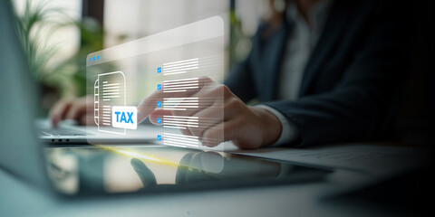 Tax planning services to maximize tax savings and optimize business finances provided by knowledgeable financial advisors. digital tax checklist that shows electronic and online tax filing.