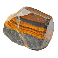 Tigers Eye Stone with Golden Brown Isolated on Transparent Background