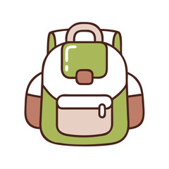 Backpack School Bag Icon Set Vector Art Illustration for Education and Travel Design
