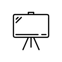 Blackboard and Whiteboard Icon Set Vector Art Illustration for Education and Presentation