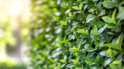 Obraz premium CloseUp of Lush Green Leaves on a Sunlit Day in a Garden Landscape : Generative AI