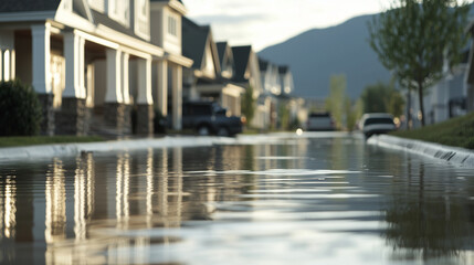 Fototapeta premium Processing a Flood Insurance Claim After a Natural Disaster