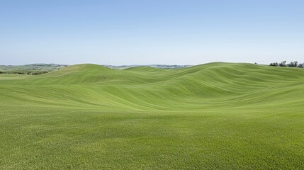 Obraz premium Rolling Green Hills Under Clear Sky (1)