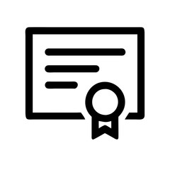 Certificate Diploma Icon Vector Art Illustration for Education and Achievement Recognition