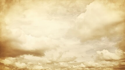 Cloudy sky, vintage sepia filter, ideal for background, graphic design