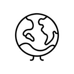 Globe Geography Global Learning Icon Vector Art Illustration for Education and Travel