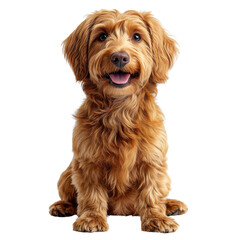 golden doodle dog isolated png on a white transparent background