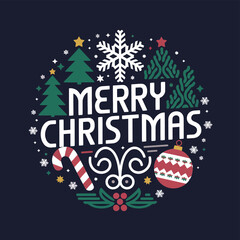 2d vector illustration colorful icon for Christmas items and decoration with gifts accessories