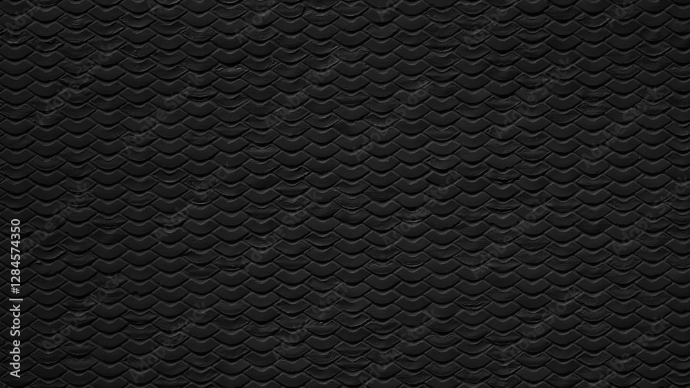Poster a black and white photo of a black and white patterned fabric. the pattern is made up of many small 