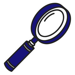 Magnifying Glass Icon Set Vector Art Illustration for Research and Discovery