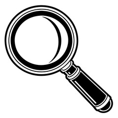 Magnifying Glass Icon Set Vector Art Illustration for Research and Discovery