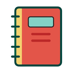 Notebook Icon Vector Art Illustration for Office Work and Digital Design
