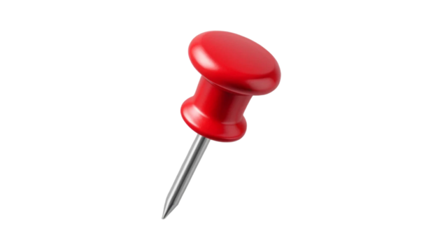 Red push pin PNG