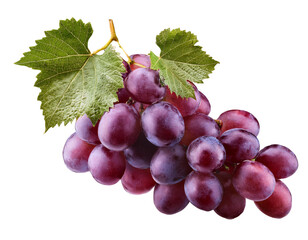 Fototapeta premium Weintrauben isoliert auf weißen Hintergrund, Freisteller 