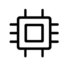  Minimalistic Microchip icon representing technology or electronics